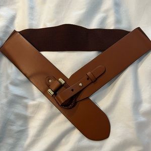 Very unique Ralph Lauren brown leather belt